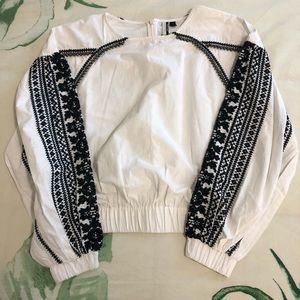 Topshop embroidered top
